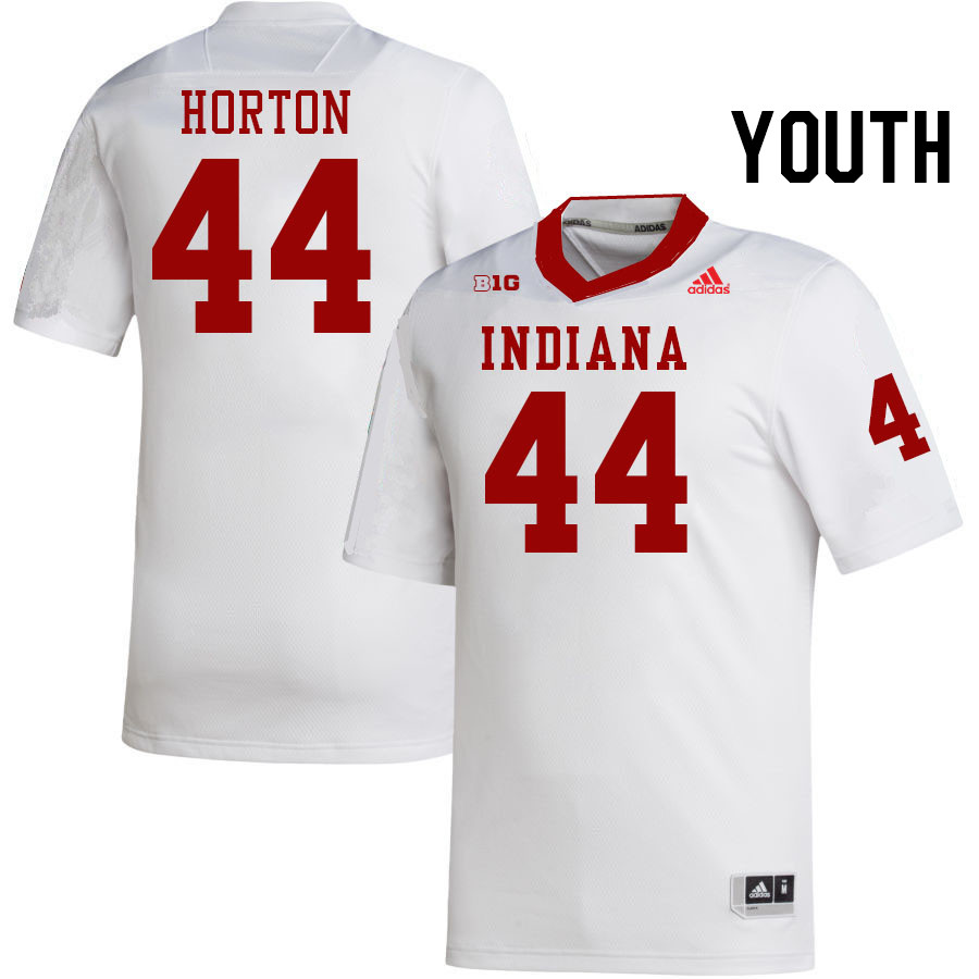 Youth #44 Zach Horton Indiana Hoosiers College Football Jerseys Stitched-White